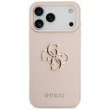 Husa de protectie Guess Hardcase 4G Grained Big and Classic Logo (GUHCP17XPGT4MBP) compatibil cu iPhone 17 Pro Max, Roz