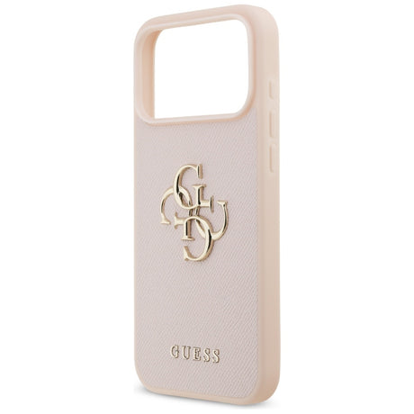 Husa de protectie Guess Hardcase 4G Grained Big and Classic Logo (GUHCP17XPGT4MBP) compatibil cu iPhone 17 Pro Max, Roz
