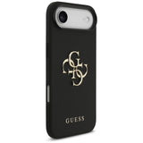 Husa de protectie Guess Hardcase 4G Grained Big and Classic Logo (GUHCP17MPGT4MBK) compatibil cu iPhone 17 Air, Negru