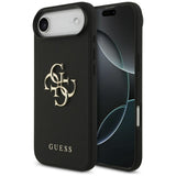 Husa de protectie Guess Hardcase 4G Grained Big and Classic Logo (GUHCP17MPGT4MBK) compatibil cu iPhone 17 Air, Negru