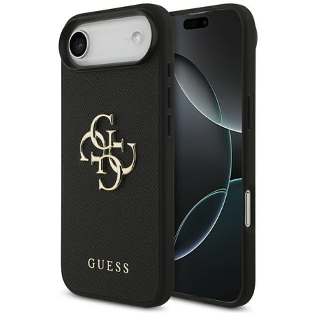 Husa de protectie Guess Hardcase 4G Grained Big and Classic Logo (GUHCP17MPGT4MBK) compatibil cu iPhone 17 Air, Negru