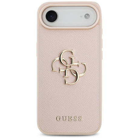 Husa de protectie Guess Hardcase 4G Grained Big and Classic Logo (GUHCP17MPGT4MBP) compatibil cu iPhone 17 Air, Roz