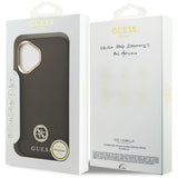 Husa de protectie Guess Grained Strass Logo MagSafe (GUHMP17SPGCRMDEW) compatibil cu iPhone 17, Maro