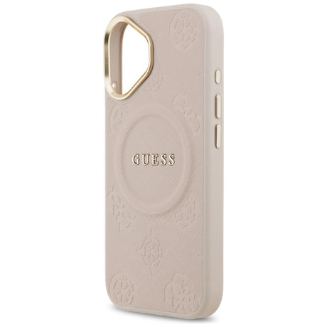 Husa de protectie Guess Peony Hot Stamp MagSafe (GUHMP17SPSAMSECP) compatibil cu iPhone 17, Roz
