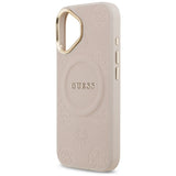 Guess Husa de protectie Guess Peony Hot Stamp MagSafe (GUHMP17SPSAMSECP) compatibil cu iPhone 17, Roz – imagine 5