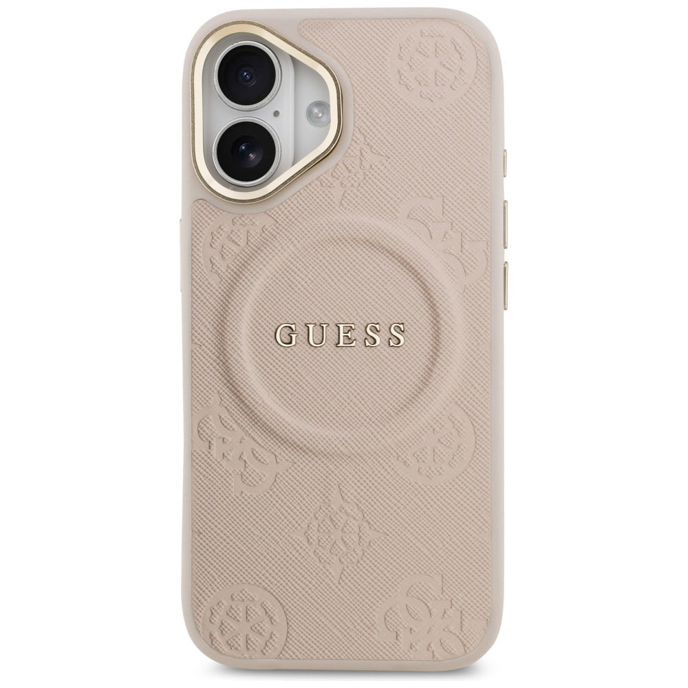 Guess Husa de protectie Guess Peony Hot Stamp MagSafe (GUHMP17SPSAMSECP) compatibil cu iPhone 17, Roz – imagine 2