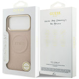 Husa de protectie Guess Peony Hot Stamp compatibil cu iPhone 17 Pro Max, Roz