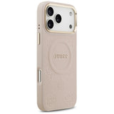 Husa de protectie Guess Peony Hot Stamp compatibil cu iPhone 17 Pro Max, Roz