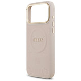Husa de protectie Guess Peony Hot Stamp compatibil cu iPhone 17 Pro Max, Roz
