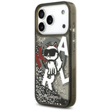 Husa de protectie Karl Lagerfeld Liquid Glitter Choupette Logo MagSafe (KLHMP17LLCHSCTDK) compatibil cu iPhone 17 Pro, Negru