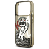 Husa de protectie Karl Lagerfeld Liquid Glitter Choupette Logo MagSafe (KLHMP17LLCHSCTDK) compatibil cu iPhone 17 Pro, Negru