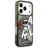 Husa de protectie Karl Lagerfeld Liquid Glitter Choupette Logo MagSafe (KLHMP17LLCHSCTDK) compatibil cu iPhone 17 Pro, Negru