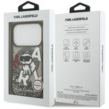 Husa de protectie Karl Lagerfeld Liquid Glitter Choupette Logo MagSafe (KLHMP17LLCHSCTDK) compatibil cu iPhone 17 Pro, Negru