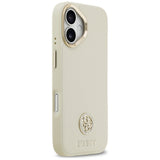 Husa de protectie Guess Grained Strass Logo MagSafe (GUHMP17SPGCRMDEE) compatibil cu iPhone 17, Bej