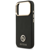Husa de protectie Guess Grained Strass Logo MagSafe (GUHMP17LPGCRMDEK) compatibil cu iPhone 17 Pro, Negru