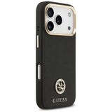 Husa de protectie Guess Grained Strass Logo MagSafe (GUHMP17LPGCRMDEK) compatibil cu iPhone 17 Pro, Negru