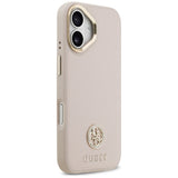 Husa de protectie Guess Grained Strass Logo MagSafe compatibil cu iPhone 17, Roz
