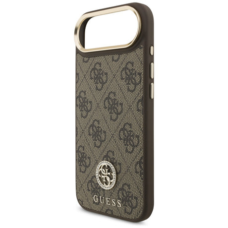 Husa de protectie Guess 4G Strass Logo MagSafe (GUHMP17MP4GRMDEW) compatibil cu iPhone 17 Air, Maro