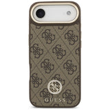 Husa de protectie Guess 4G Strass Logo MagSafe (GUHMP17MP4GRMDEW) compatibil cu iPhone 17 Air, Maro