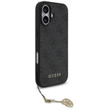 Husa de protectie Guess Hardcase 4G Charm Cradle MagSafe (GUHMP17SGF4GCK) compatibil cu iPhone 17, Negru