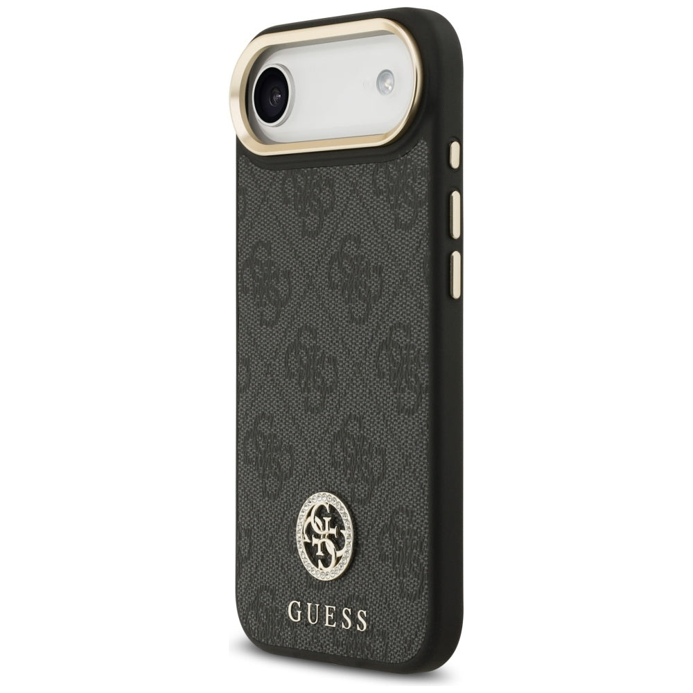 Husa de protectie Guess Hardcase 4G Strass Logo MagSafe (GUHMP17MP4GRMDEK) compatibil cu iPhone 17 Air, Negru