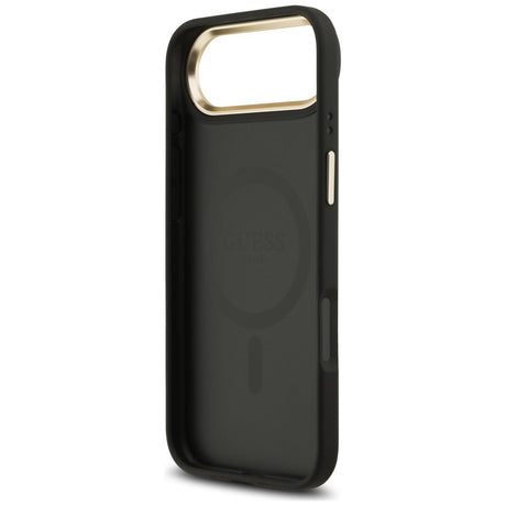 Husa de protectie Guess Hardcase 4G Strass Logo MagSafe (GUHMP17MP4GRMDEK) compatibil cu iPhone 17 Air, Negru
