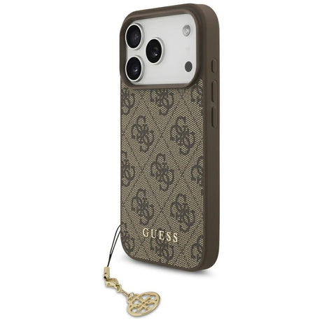 Husa de protectie Guess Hardcase 4G Charm Cradle MagSafe (GUHMP17LGF4GCW) compatibil cu iPhone 17 Pro, Maro