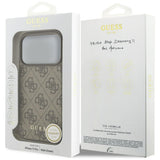 Husa de protectie Guess Hardcase 4G Charm Cradle MagSafe (GUHMP17XGF4GCW) compatibil cu iPhone 17 Pro Max, Maro