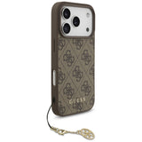 Husa de protectie Guess Hardcase 4G Charm Cradle MagSafe (GUHMP17XGF4GCW) compatibil cu iPhone 17 Pro Max, Maro