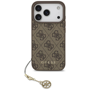Husa de protectie Guess Hardcase 4G Charm Cradle MagSafe (GUHMP17XGF4GCW) compatibil cu iPhone 17 Pro Max, Maro