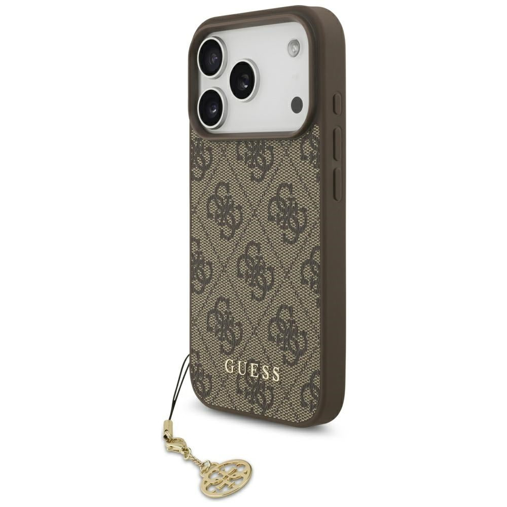 Husa de protectie Guess Hardcase 4G Charm Cradle MagSafe (GUHMP17XGF4GCW) compatibil cu iPhone 17 Pro Max, Maro