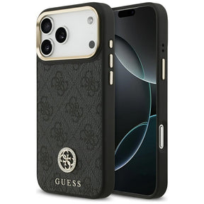 Husa de protectie Guess Hardcase 4G Strass Logo MagSafe (GUHMP17XP4GRMDEK) compatibil cu iPhone 17 Pro Max, Negru