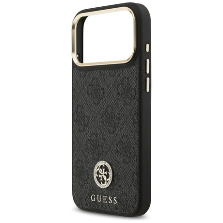 Husa de protectie Guess Hardcase 4G Strass Logo MagSafe (GUHMP17XP4GRMDEK) compatibil cu iPhone 17 Pro Max, Negru