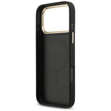 Husa de protectie Guess Hardcase 4G Strass Logo MagSafe (GUHMP17XP4GRMDEK) compatibil cu iPhone 17 Pro Max, Negru