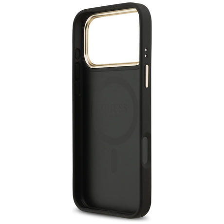 Husa de protectie Guess Hardcase 4G Strass Logo MagSafe (GUHMP17XP4GRMDEK) compatibil cu iPhone 17 Pro Max, Negru