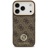 Husa de protectie Guess Hardcase 4G Strass Logo MagSafe (GUHMP17LP4GRMDEW) compatibil cu iPhone 17 Pro, Maro
