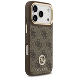 Husa de protectie Guess Hardcase 4G Strass Logo MagSafe (GUHMP17LP4GRMDEW) compatibil cu iPhone 17 Pro, Maro