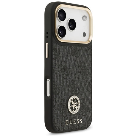 Husa de protectie Guess Hardcase 4G Strass Logo MagSafe (GUHMP17LP4GRMDEK) compatibil cu iPhone 17 Pro, Negru