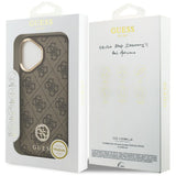 Husa de protectie Guess Hardcase 4G Strass Logo MagSafe (GUHMP17SP4GRMDEW) compatibil cu iPhone 17, Maro