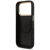 Husa de protectie Guess Hardcase 4G Stripe MagSafe (GUHMP17LPG4SEMCK) compatibil cu iPhone 17 Pro, Negru