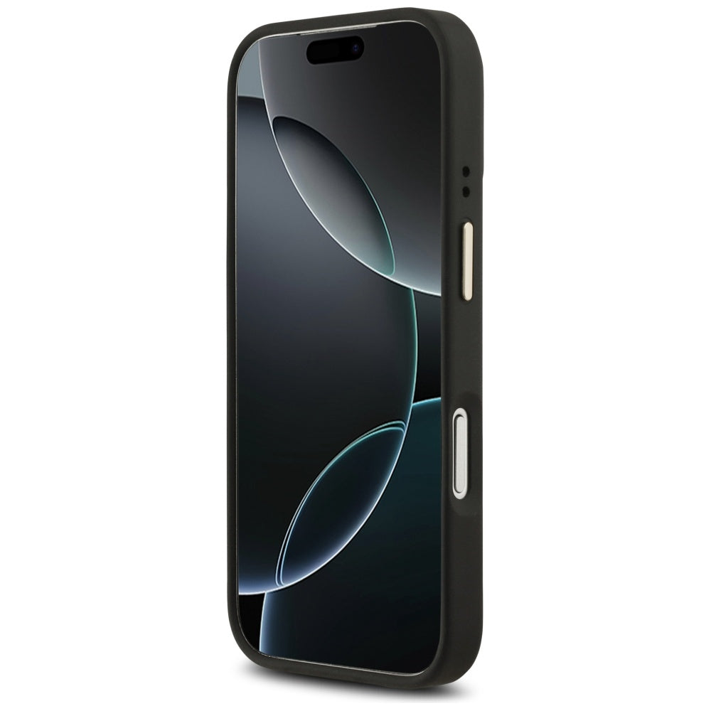 Husa de protectie Guess Hardcase 4G Stripe MagSafe (GUHMP17LPG4SEMCK) compatibil cu iPhone 17 Pro, Negru