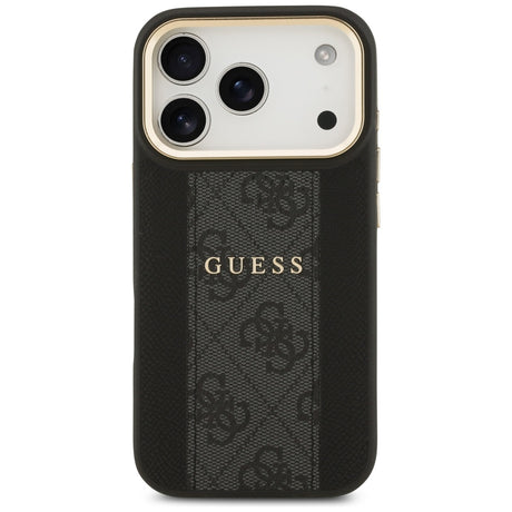 Husa de protectie Guess Hardcase 4G Stripe MagSafe (GUHMP17XPG4SEMCK) compatibil cu iPhone 17 Pro Max, Negru