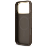 Husa de protectie Guess Hardcase 4G Stripe MagSafe (GUHMP17LPG4SEMCW) compatibil cu iPhone 17 Pro, Maro