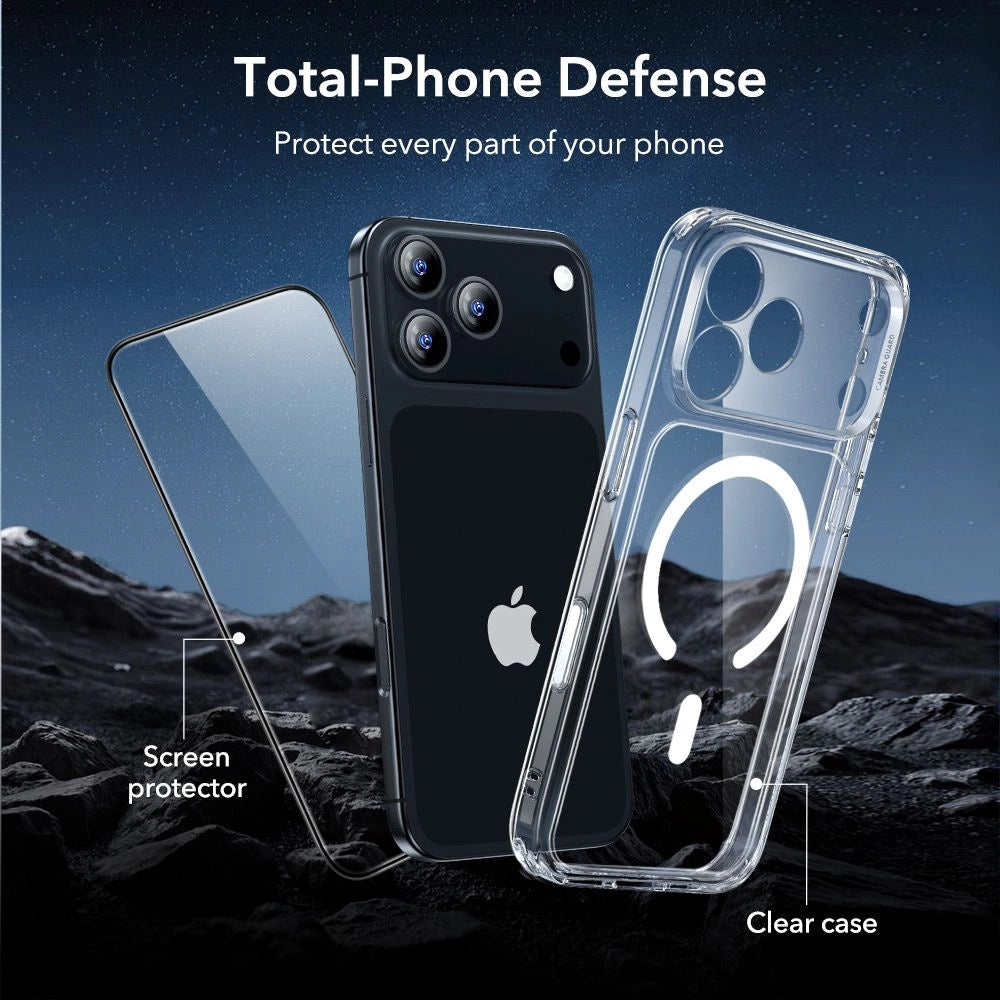 Folie de protectie ESR Classic Hybrid HaloLock compatibil cu iPhone 17 Pro, Transparent