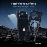 Folie de protectie ESR Classic Hybrid HaloLock compatibil cu iPhone 17 Pro, Transparent Black
