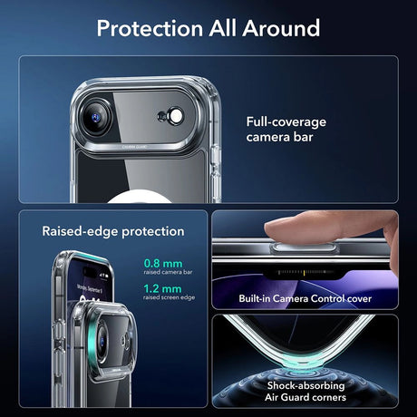 Folie de protectie ESR Classic Hybrid HaloLock compatibil cu iPhone 17 Air, Transparent