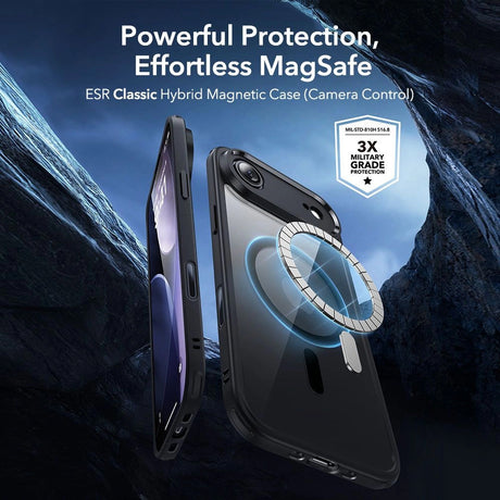 Folie de protectie ESR Classic Hybrid HaloLock compatibil cu iPhone 17 Air, Transparent Black