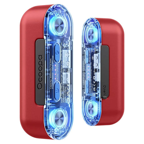 Ocoopa Hand Warmer UT2s GamerPro (UT4103-RD), with Power Bank, Magnetic Design, 7 LED Lights, Type-C, 18W, 2x5000mAh, Rosu