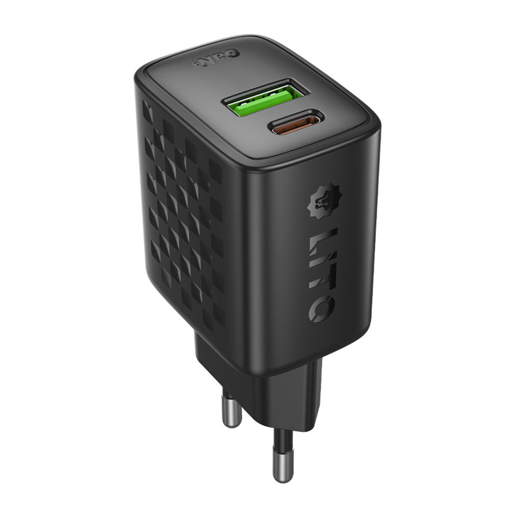 Incarcator Lito (LC19), Type-C, USB Output, PD30W, GaN, PC Fireproof, EU Plug, Negru
