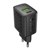 Incarcator Lito (LC19), Type-C, USB Output, PD30W, GaN, PC Fireproof, EU Plug, Negru
